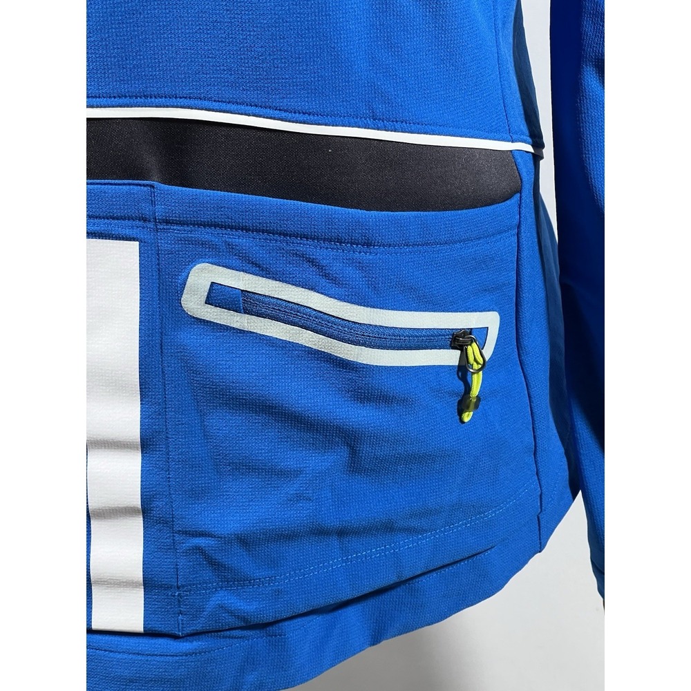 Novara Cycling Jacket Mens Blue Reflective Full Zip Performance Riding - Picture 9 of 16